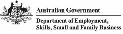 Company logo for Department of Employment, Skills, Small and Family Business